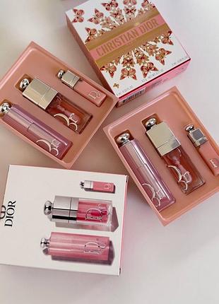 Подарунковий набір для губ dior addict 3-в-1