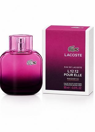 Жіноча парфумована вода lacoste l.12.12 pour elle magnetic 90 мл — пур ель магнетік