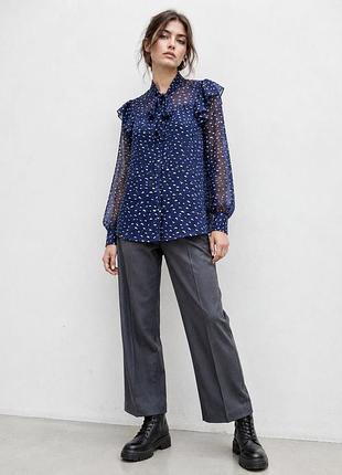 Шифонова блуза-сорочка з бантом  dkny (donna karan new york)
