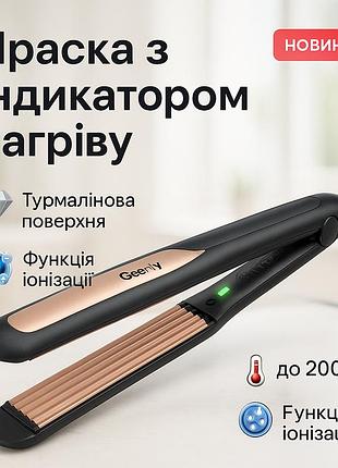 Выпрямитель для волос для создания гофре gemei, утюжок с регулятором температуры щипцы волос tu-70