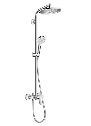 Crometta s 240 1jet showerpipe душова система з одноважiльнийним змішувачем, хром