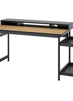 Письменный стол с подставкой для монитора и полочками mullsjo ikea 305.532.40