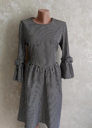 Полосатое🦓 широкое модное 👗 платье