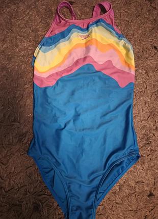 Яскравий суцільний купальник speedo