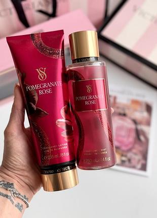 Спрей та лосьйон для тіла pomegranate rose victoria’s secret