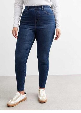 Джинсові джегінси blue mid rise life &amp; shape emilee new look