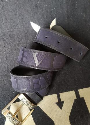 Винтажный кожаный ремень levi  l-xl