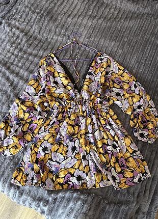 Міні сукня з квітковим принтом nasty gal 💜💛