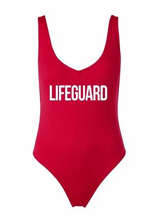 Calzedonia lifeguard суцільний купальник червоного кольору