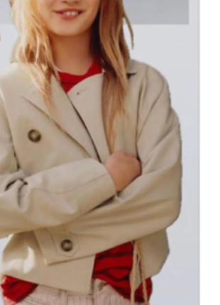 Тренч плащ вкорочений zara