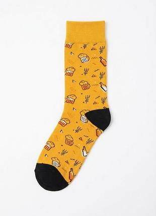 Шкарпетки бавовняні з принтом для жінки chaussettes et compagnie bdo104129-ж 41-46 жовтий