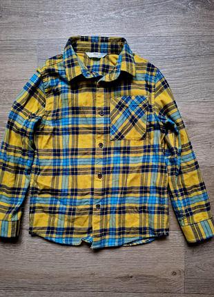 Рубашка клетка,cotton