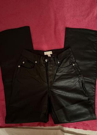 Брюки жіночі h&m шкіряні чорні