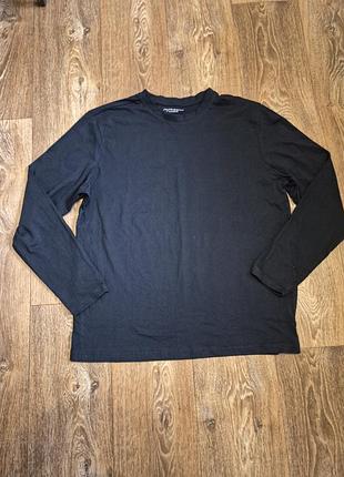 Стильный черный лонгслив primark/ xl