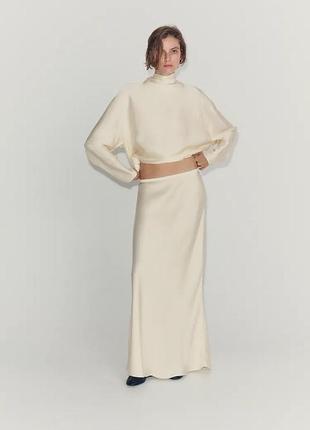 Атласная юбка zw collection