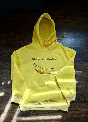 Яскравий 🍯 худі з написом dolce&banana 🍌