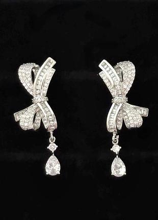 Сережки підвіски бантики graff tilda's bow diamond drop earrings