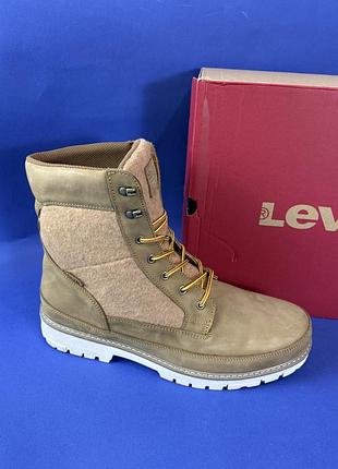 Чоловічі шкіряні черевики levi's torsten осінь/весна 47 розмір оригінал