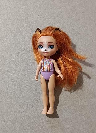 Лялька міні, енантималс ведмедика, ведмідь,mattel