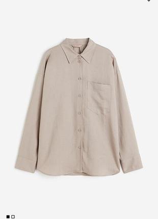 Сорочка h&m linen 11762118 blend з лляної суміші