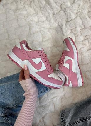 Кросівки nike sb dunk low pink white