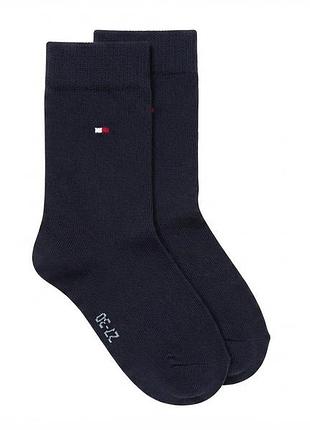 Шкарпетки трикотаж високі набір 2 пари для хлопчика tommy hilfiger 391334 35-38 темно-синій