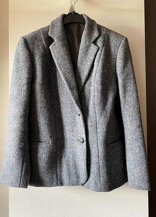 Шерстяний твідовий піджак harris tweed (100% вовна)