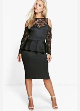 Boohoo 18-20 р сукня з баскою