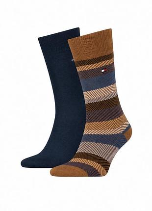 Носки высокие набор 2 пары для мужчины tommy hilfiger 701237638 43-46 комбинированный