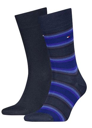 Носки высокие набор 2 пары для мужчины tommy hilfiger 701236312 39-42 синий