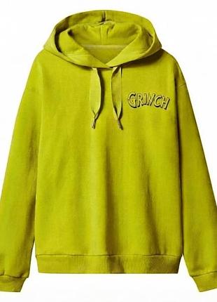 Худи с начесом для женщины disney grinch 458449 s салатовый