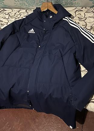 Куртка adidas оригінал нова, носилась 1 раз чоловіча адідас синя подовжена