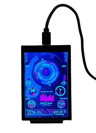 Додатковий ips дисплей 3.5" (8.89 см) turmo для моніторингу пк