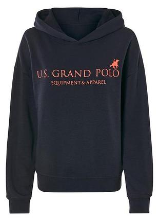 Худи двунитка для женщины esmara u.s. grand polo 503970 темно-синий