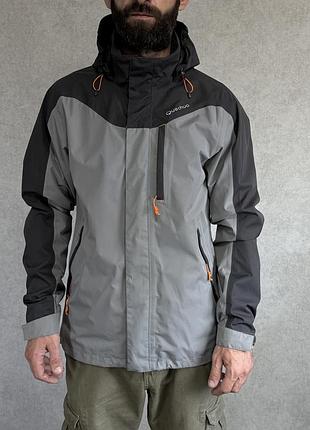 Куртка  вітровка чоловіча quechua novadry (goretex) мембранна, сіро-чорна, s-m