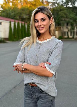 Повседневная кофта женская, кофточка с коротким ровком