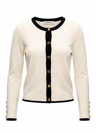 Молочний кардиган zara розмір s