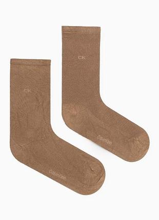 Носки набор 2 пары для женщины calvin klein 701234602 36-40 коричневый