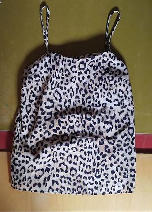 Трендовий леопардовий топ майка river island xxs / xs