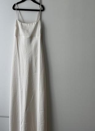 Біле максі-плаття h&m