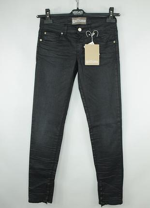 Дизайнерські джинси скіні y2k john galliano black coat denim skinny jeans