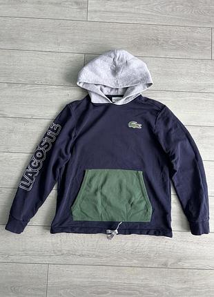 Чоловіче худі лакоста спорт lacoste sport colourblock hoodie size m розмір худак батнік кенгурушка светр джемпер толстовка кофта з капюшоном оригінал