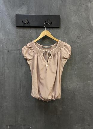 Блуза сорочка шовк рукав ліктарики zara spain silk