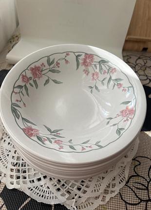 8 глибоких тарілок британського бренду bhs (british home stores) з колекції jasmine (серія tableware).