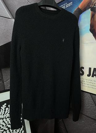 Светр чоловічий allsaints вʼязаний в чорному кольорі