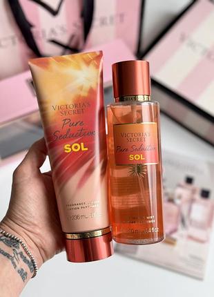 Спрей та лосьйон для тіла pure seduction sol victoria’s secret