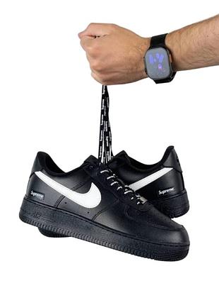 Чоловічі кросівки nike air force 1 low supreme black white