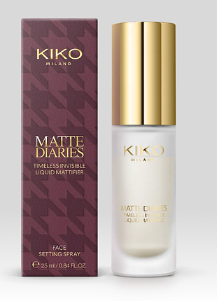 Жидкая матирующая пудра kiko milano matte diaries timeless invisible liquid mattifier (000301)