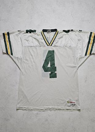 Американський футбол vintage wilson nfl green bay packers brett favre #4 mesh jersey made in usa