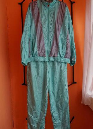 Винтажный спортивный костюм elefanti sportswear бирюзовый ретро 90х l